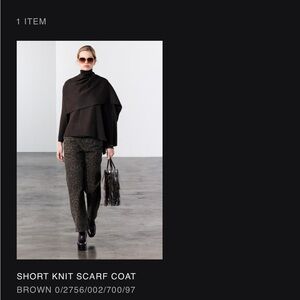 Zara Short Knit Scarf Coat